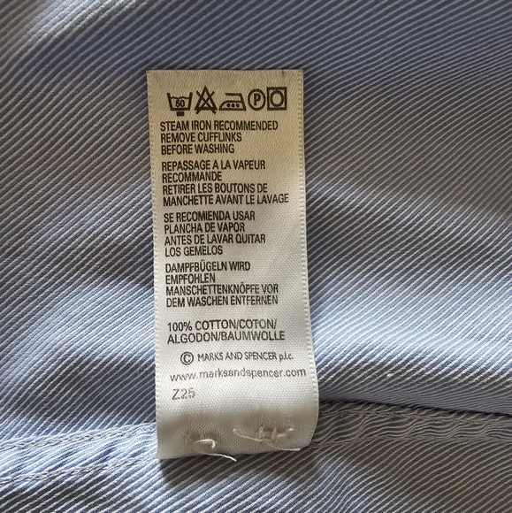 MARKS & SPENCER Women's Blue Pure Cotton Classic Shirt - Picture 16 of 16